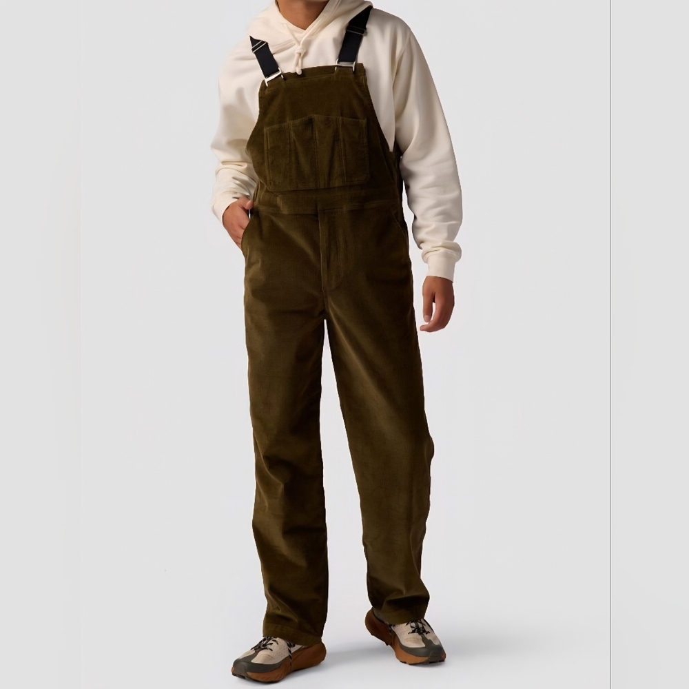Stoic Men's Green Corduroy Overalls (M)